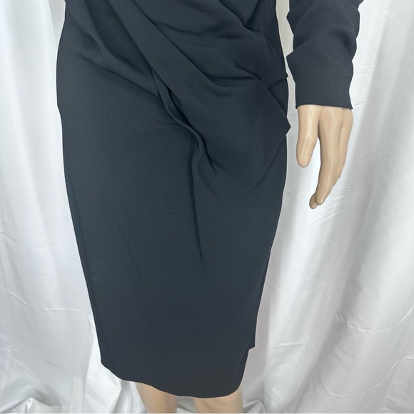 Space Simona Corsellini Draped Rayon Cocktail Professional Dress IT40 US4 - Picture 5 of 9